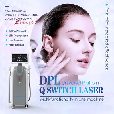 Máquina de belleza para la piel 2 en 1 Sistema DPL multifunción y pieza de mano con láser Nd Yag