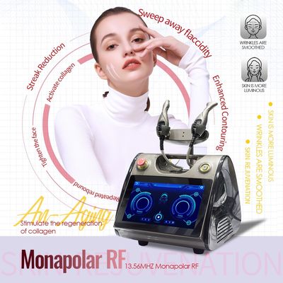 Radiofrecuencia Aprietación de la piel Rf máquina de belleza 2 piezas de mano