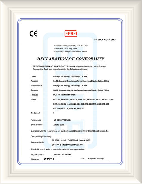 China Beijing KES Biology Technology Co., Ltd. Certificaciones
